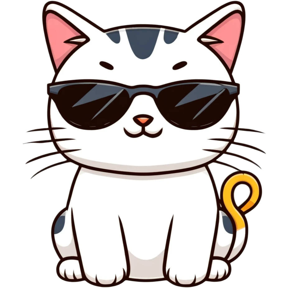 cat wearing sunglasses emoji