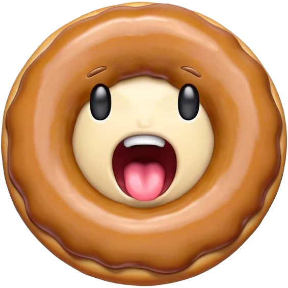 a donut screaming emoji