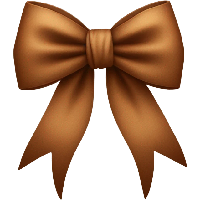 Brown aesthetic bow emoji