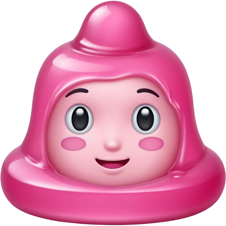 Pink gelatin emoji
