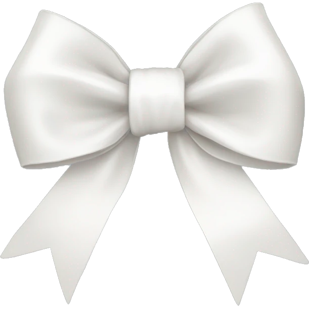 White ribbon bow emoji