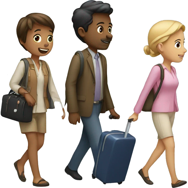 People walking with luggage emoji