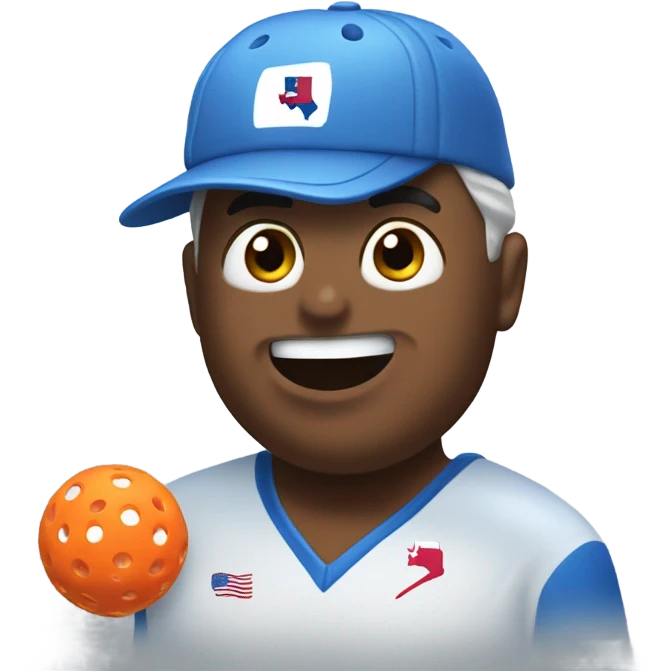 Pickleball player in Texas emoji