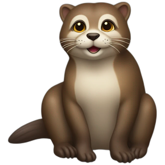 Chat sur une loutre emoji