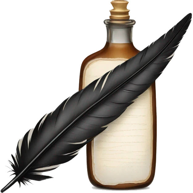 a feather quill and ink bottle emoji
