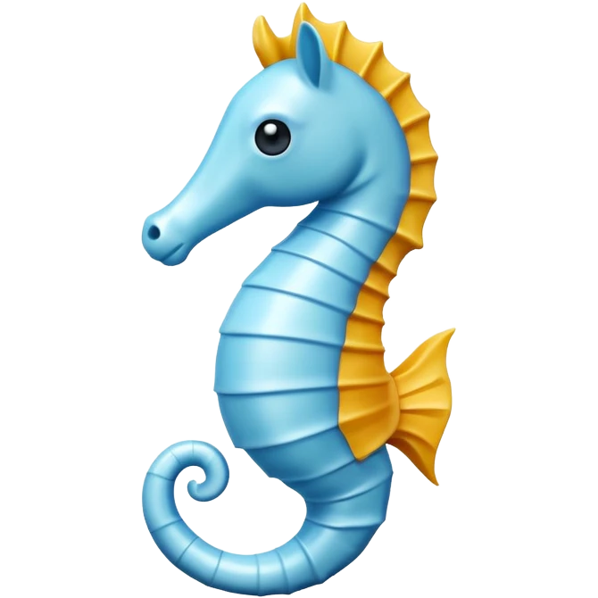 make a minimalist image of a sea horse and make it look like a J emoji