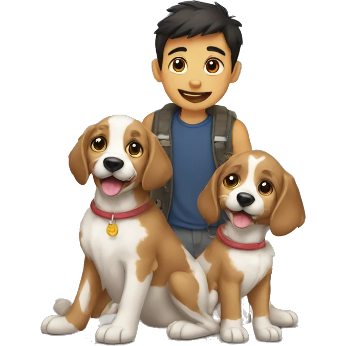 Perro + niños  emoji