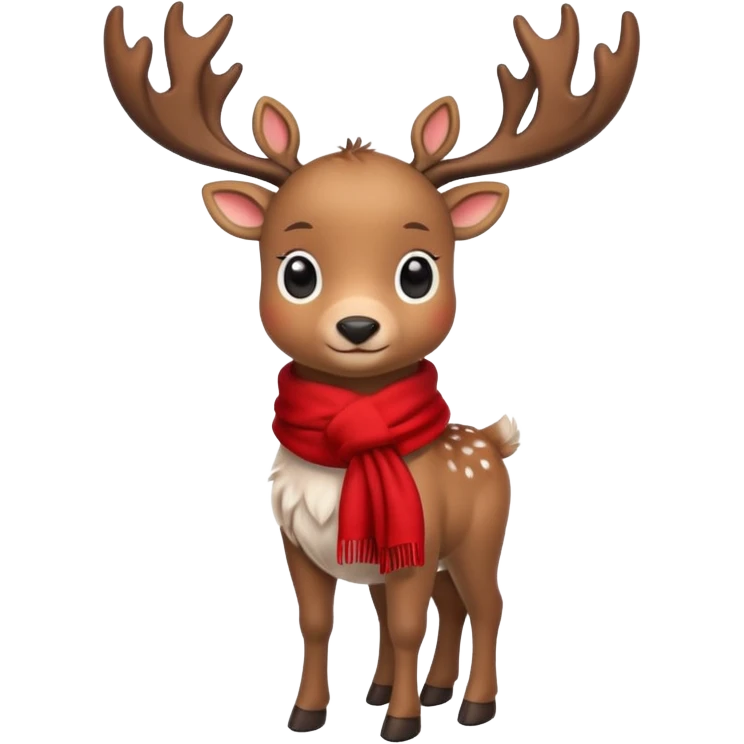 reindeer baby  cute, full body scarf  emoji