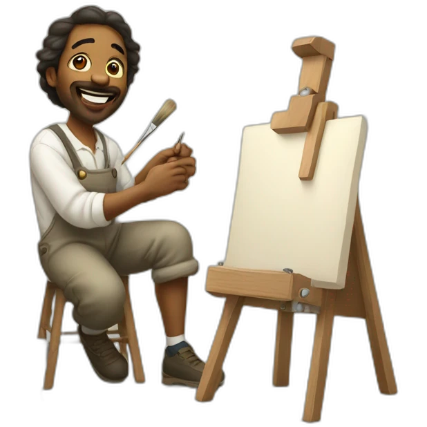 painter Fun, lighthearted, original, carefree, joyful emoji