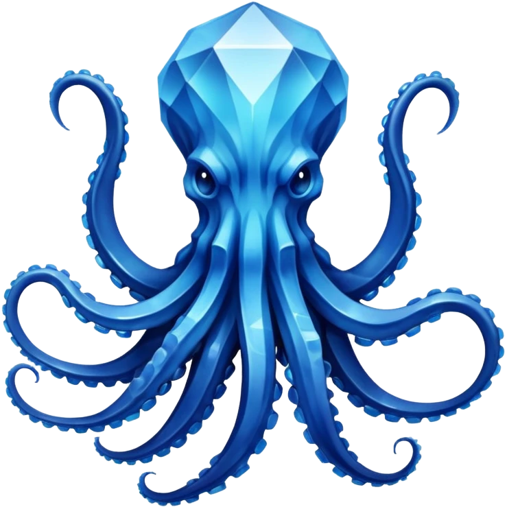 Kraken made out of Crystal  emoji