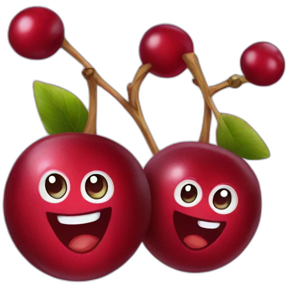 Happy cranberries  emoji