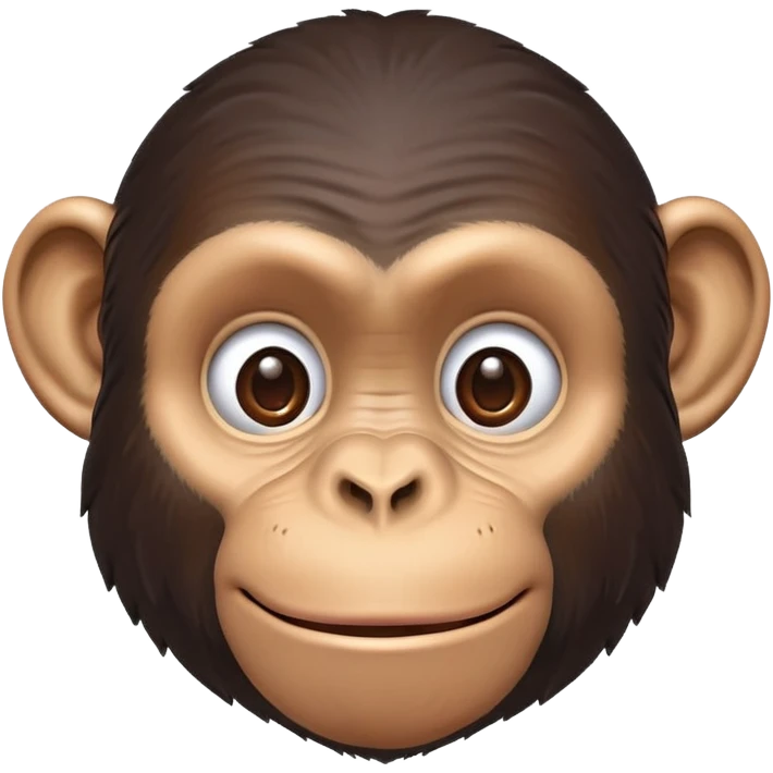 chimp with expressive face emoji
