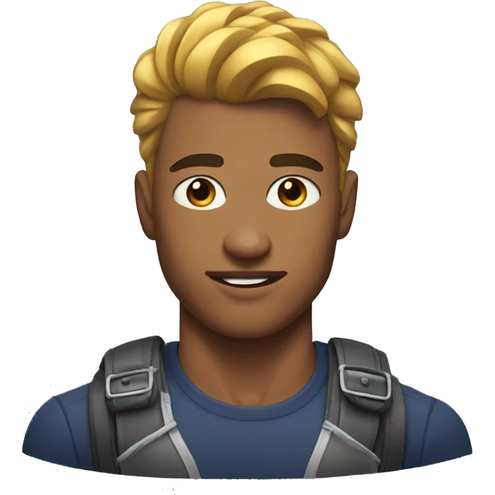 A muscular man 20 years old with a fashionable hairstyle emoji