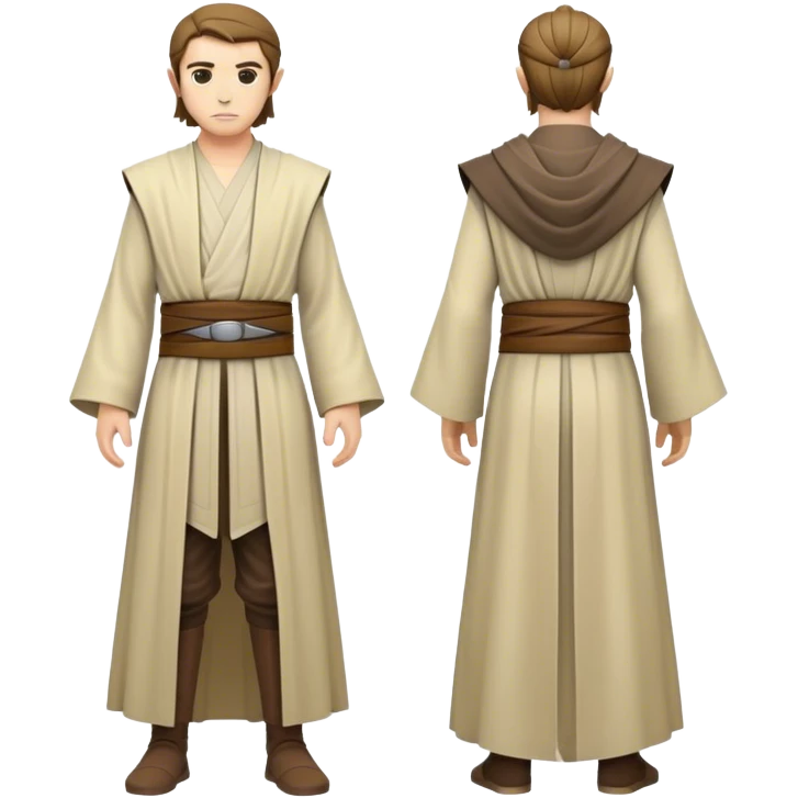 Jedi outfit fullbody front and back emoji