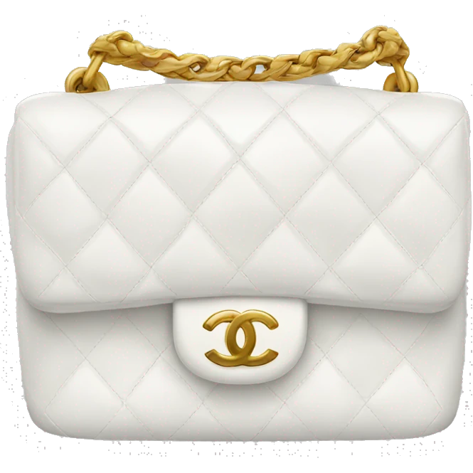 White Chanel bag emoji