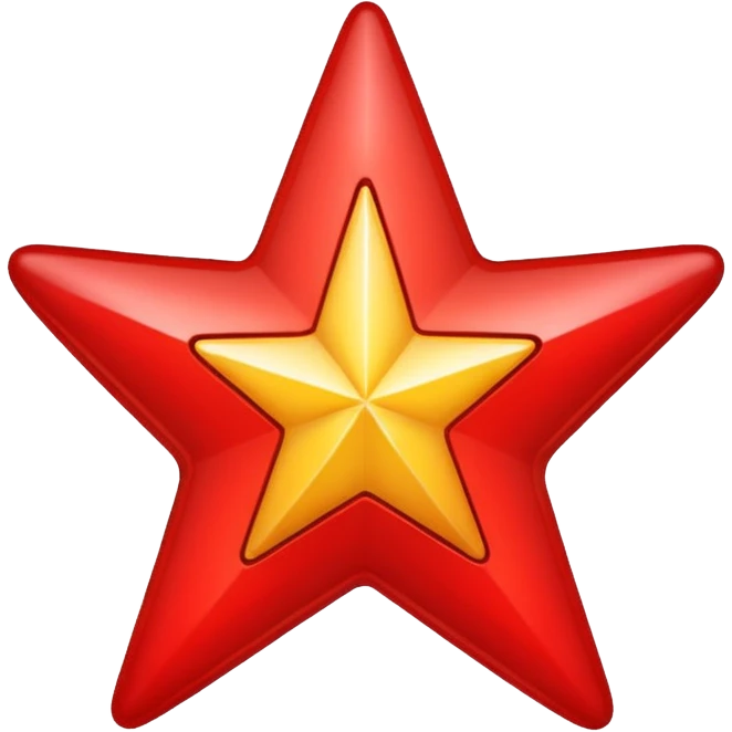 just a 5 edged red star with black background emoji