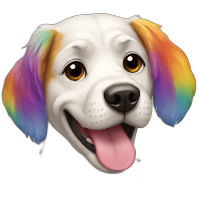 Rainbow dog emoji