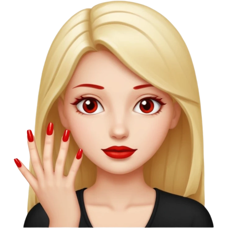Girl with long nails emoji
