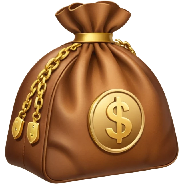 a moneybag with a handshake sign to symbolize a donation emoji