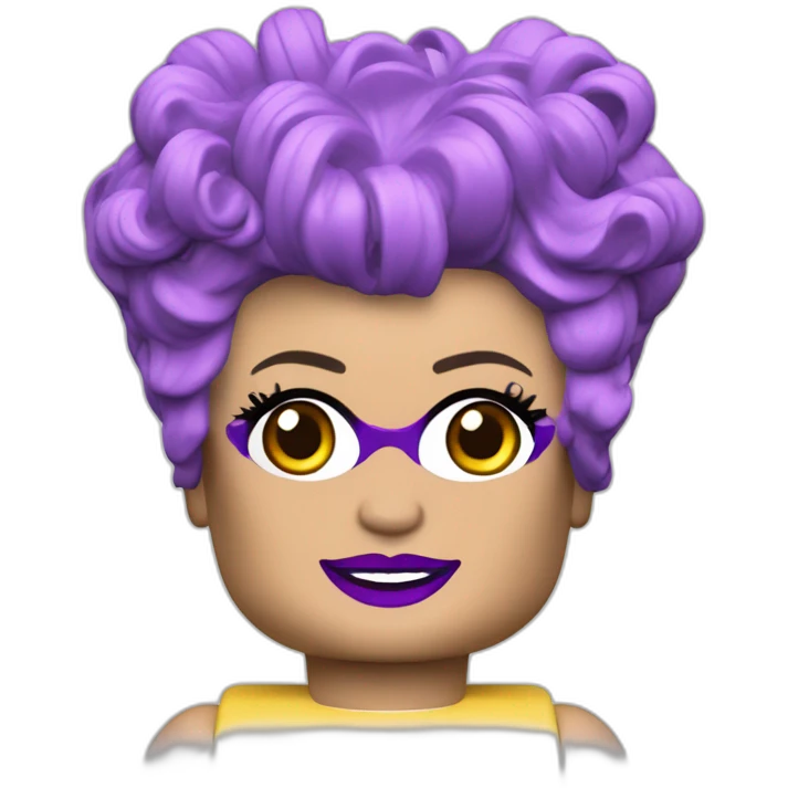 LEGO minifigure drag queen party emoji