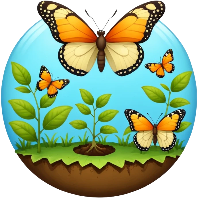 butterfly life cycle emoji
