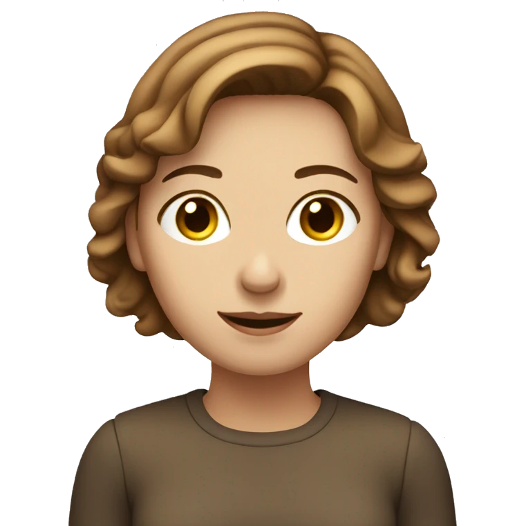 hopeful face with hands, Caucasian female with short brown hair emoji