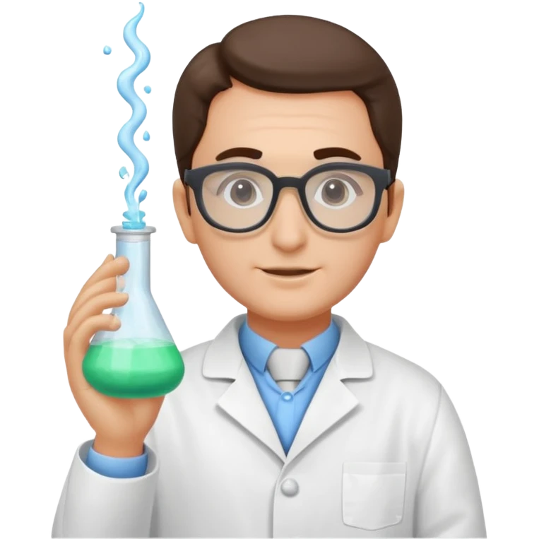 A chemist creating elephant toothpaste emoji