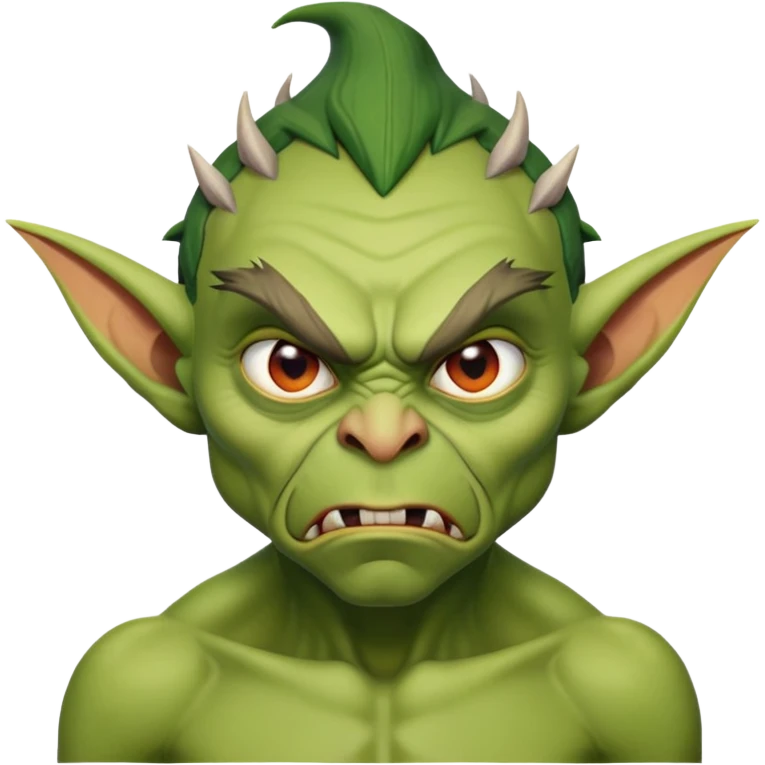 Steven Miller as a goblin, angry expression emoji