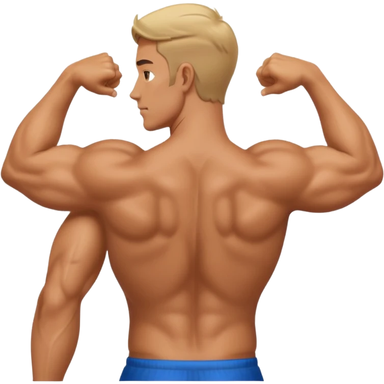 Man with back arched emoji