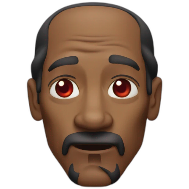 snoop dog squinty red eyes emoji