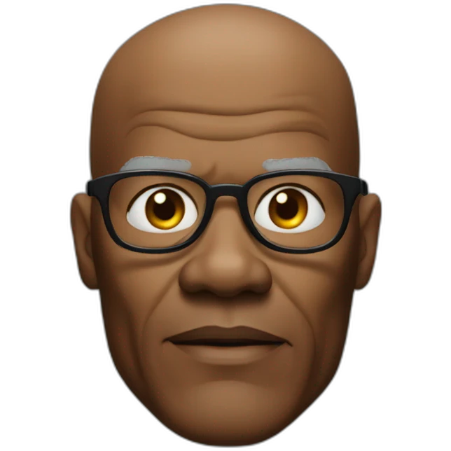 bald samuel l jackson wearing no spectacles emoji