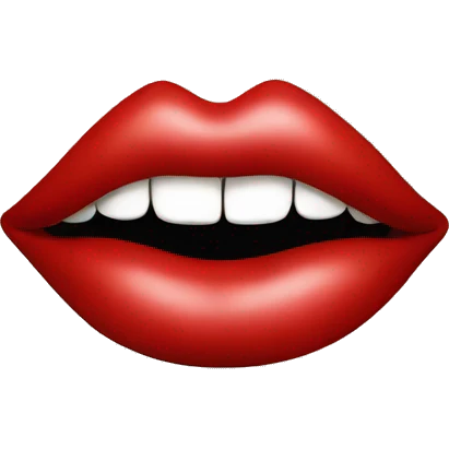 a red lips emoji
