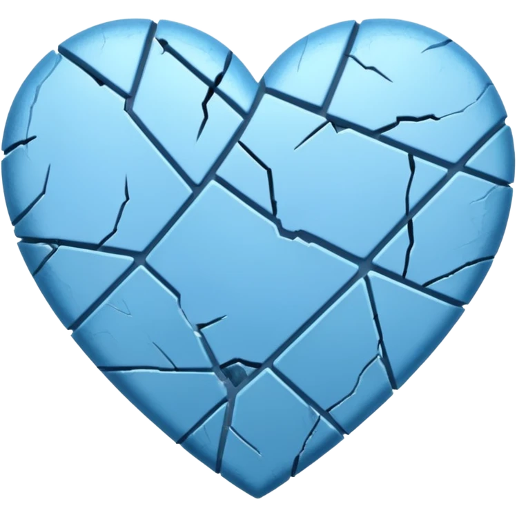Broken blue heart emoji