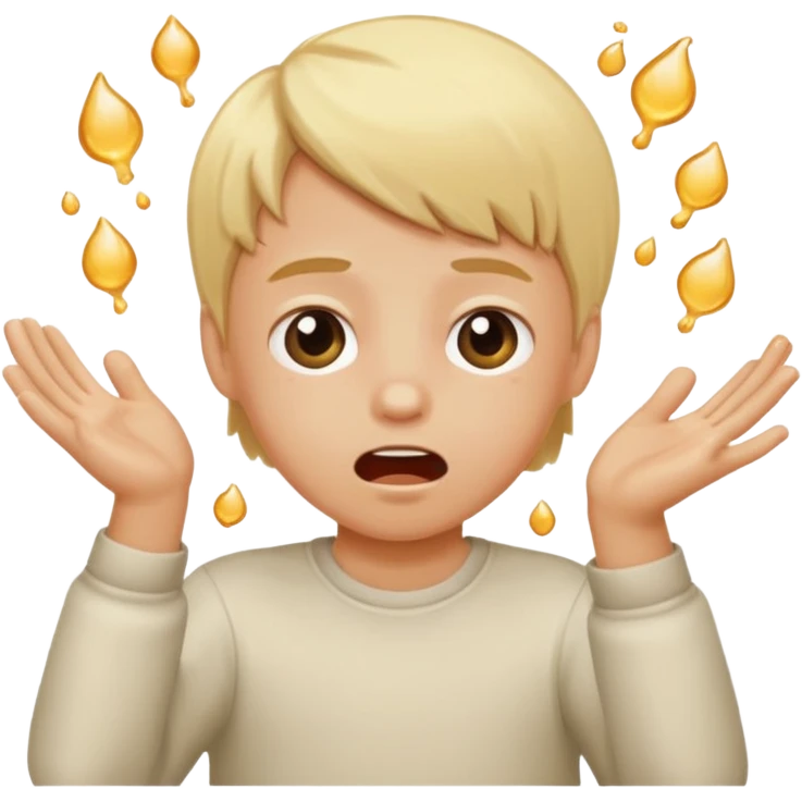 blonde kid throwing up  emoji