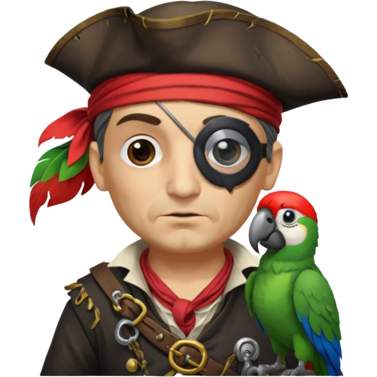 pirate and parrot emoji