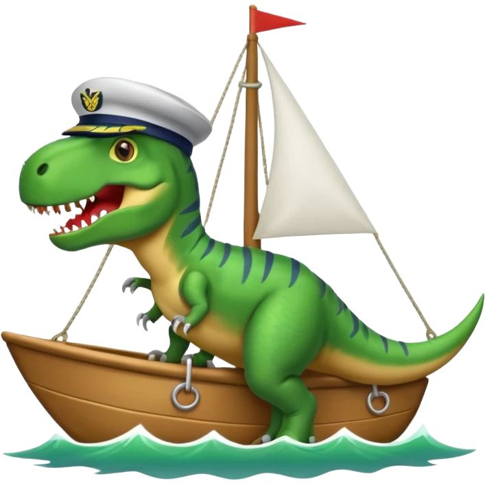 Nimm den. Trex Emoji aber mach auf dem Ticken ein Segel  emoji