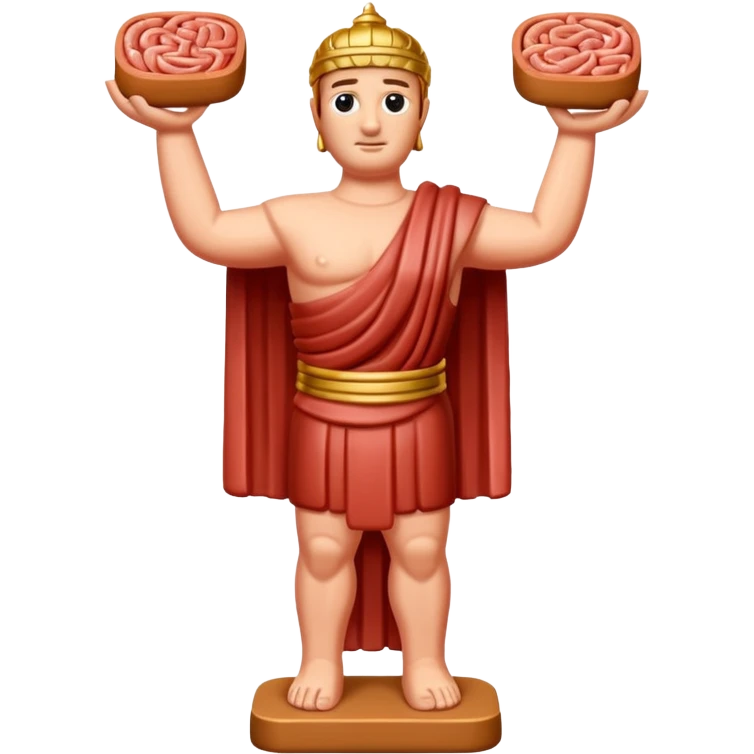  grecian Statue fine art made of spam meat emoji