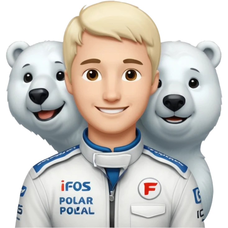 f1 driver polar bear emoji