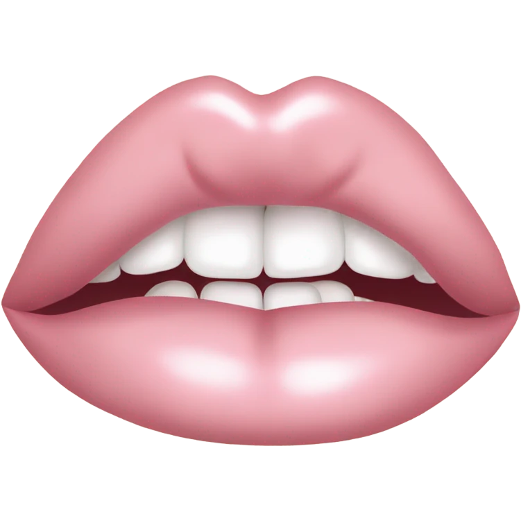 Aesthetic pink lips emoji