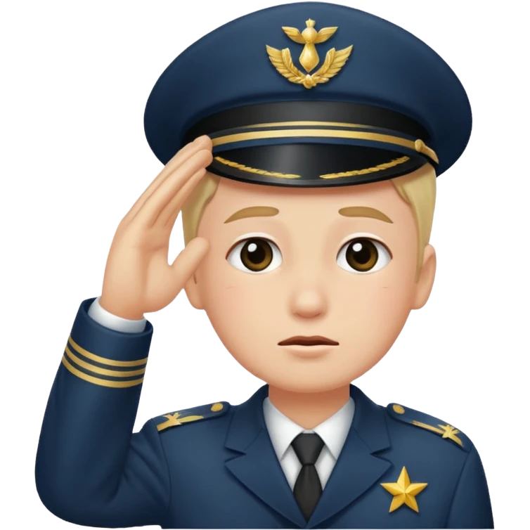 a combination of these two emojis: 🫡🥲 emoji