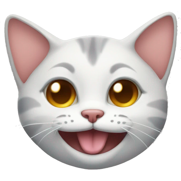 Cat winking with tongue out emoji