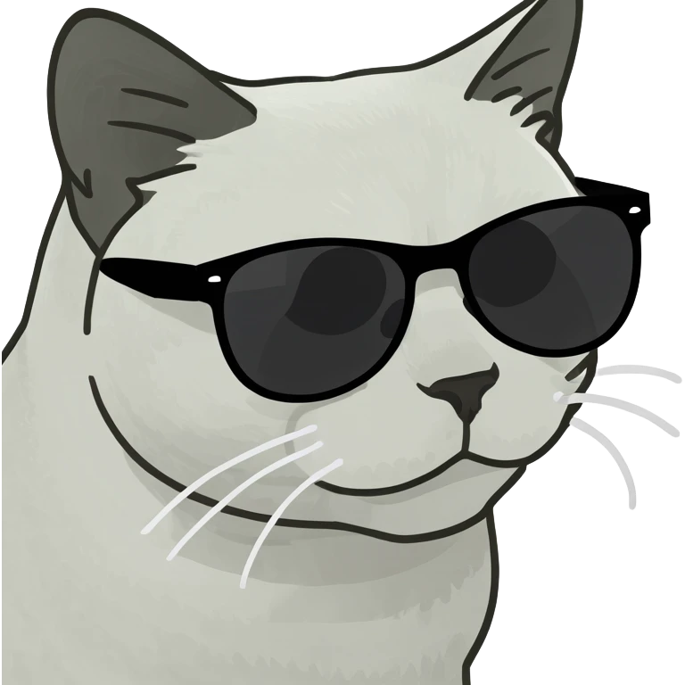 Cat with sunglasses emoji
