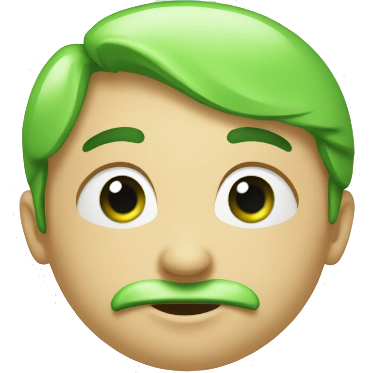 one green realistic sphère emoji