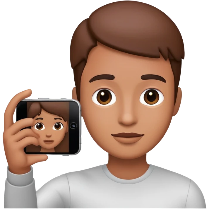 smartphone taking a selfie emoji