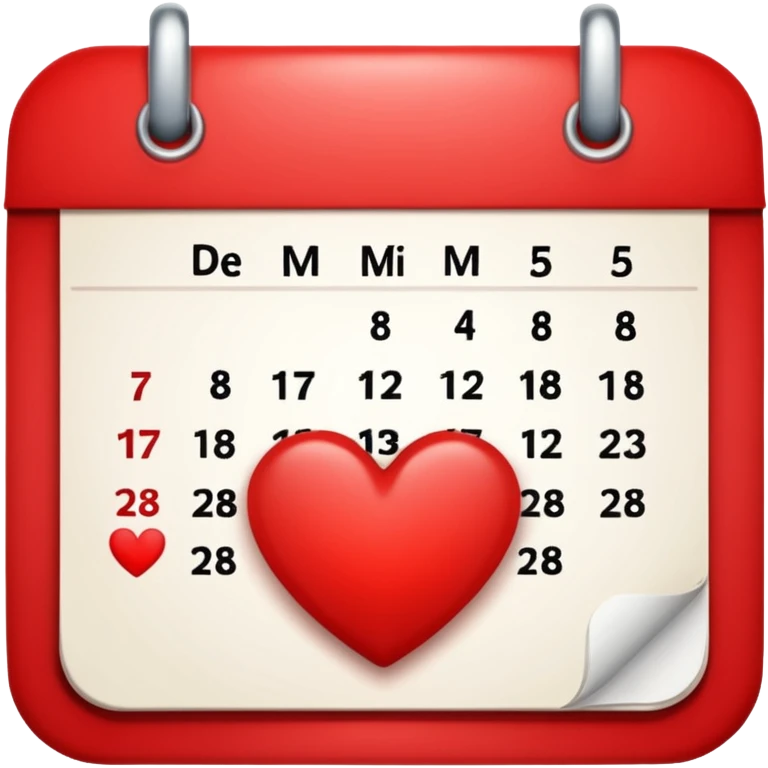 14 de febrero en calendario emoji