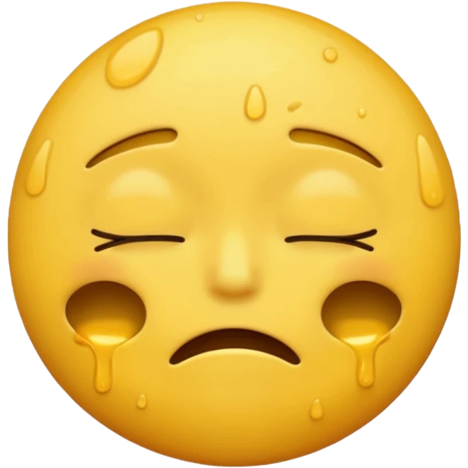 Overstimmed / Sensory Overload, yellow round emoji emoji