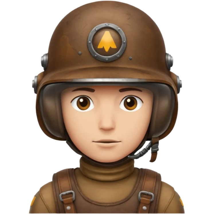 голова в танковом шлемафоне emoji