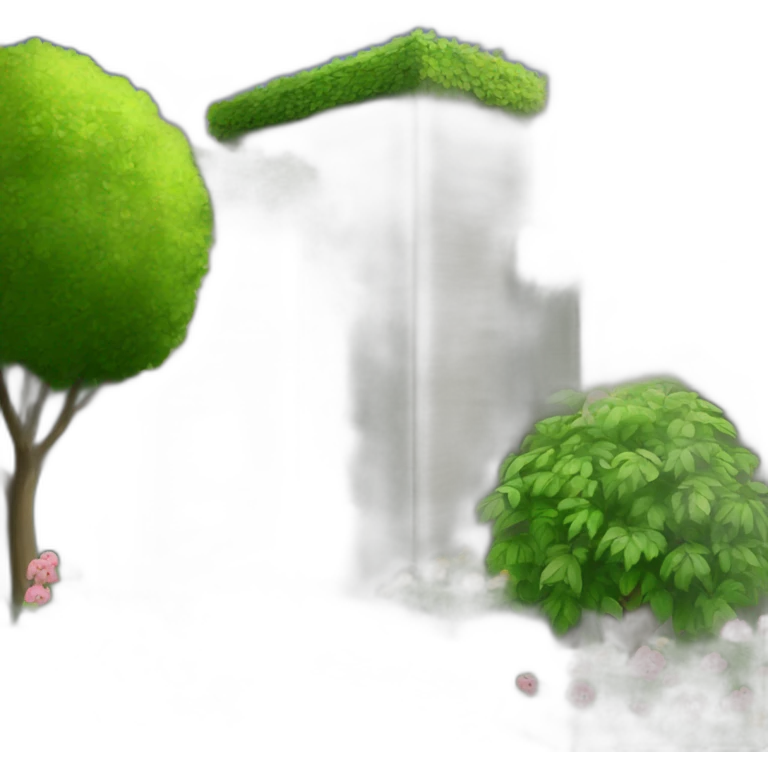 garden with tall wall emoji