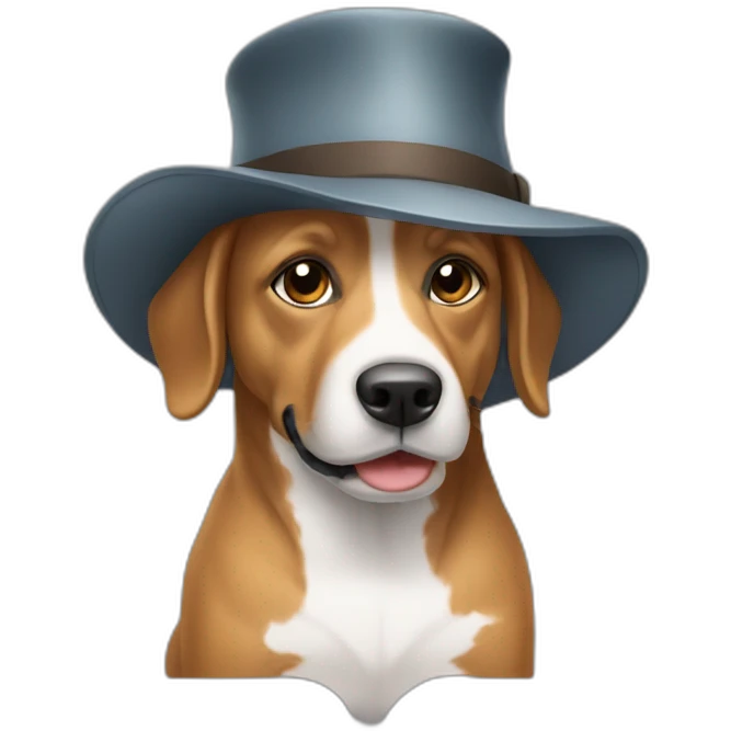Cachorro de boné emoji