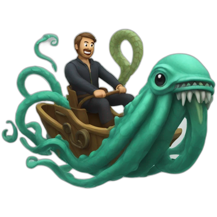 man riding kraken emoji